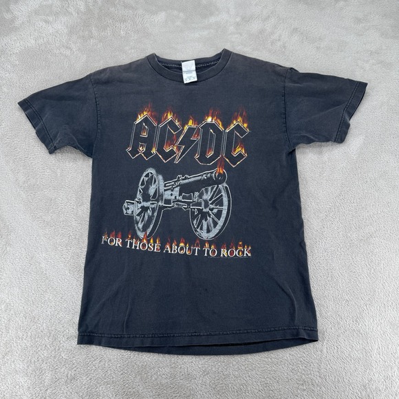 Alstyle Apparel & Activewear Other - VTG AC/DC For Those About To Rock Band Shirt‎ Mens M Black Faded